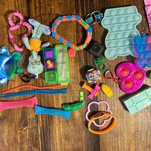 Kids Sensory Fidget Toy Bundle - Pink, Blue, Green, Orange, Purple